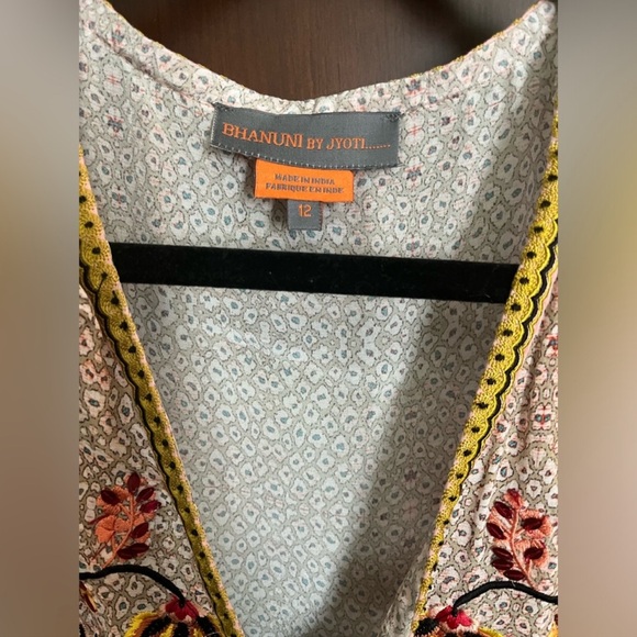 Anthropologie Bhanuni by Jyoti Giorgia Floral Embroidery Bead Floral Boho Dress - Picture 5 of 5